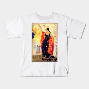 Sevilla - Seville, Spain Poster for the 1932  Holy Week Spring Festival Kids T-Shirt